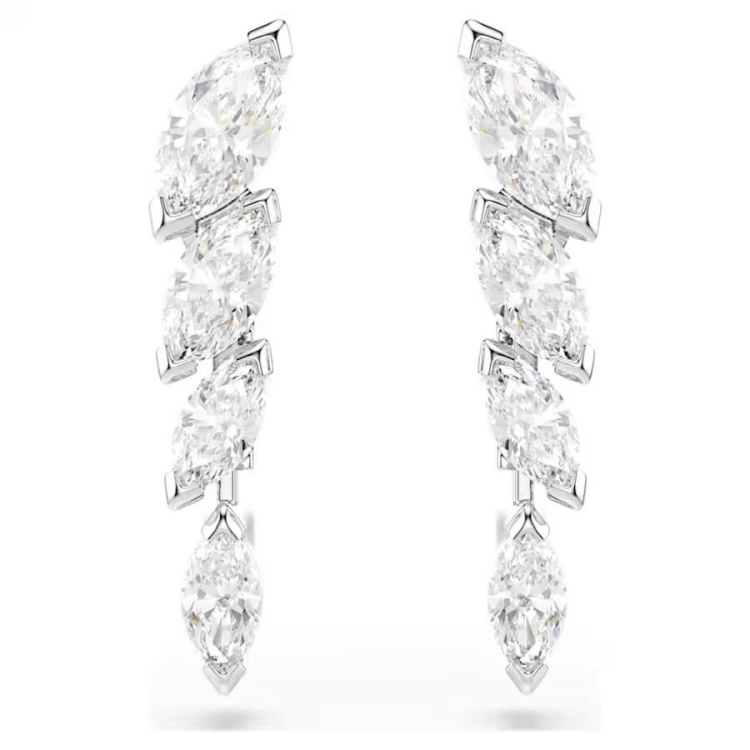 Mesmera set Set (3), Marquise cut, White, Rhodium plated